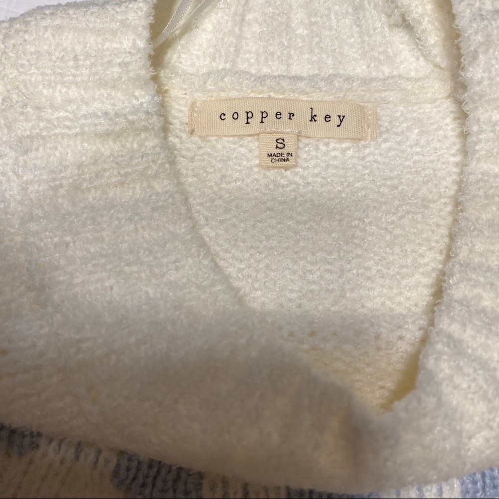 NWT COPPER KEY IVORY so SOFT SWEATER BIG DOT Detail Size S - Picture 8 of 9